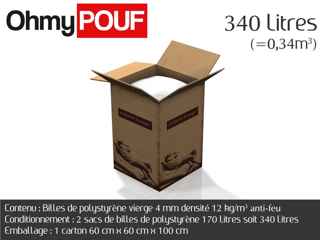 Billes de polystyrène pour pouf 300 litres EPS 